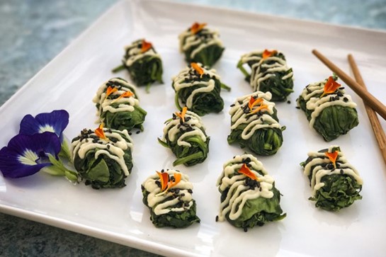 Warm Miso Spinach Salad (Raw Vegan)