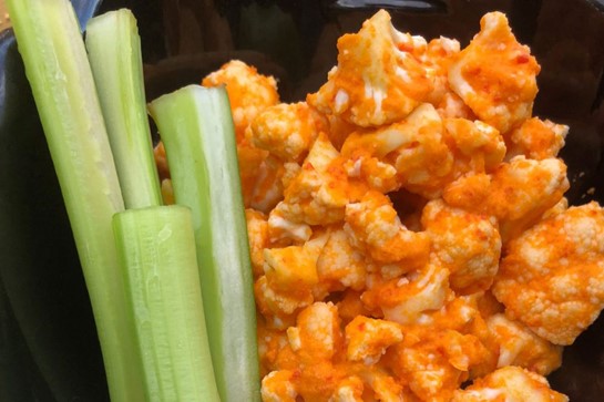 Buffalo Cauliflower Bites (Raw Vegan)