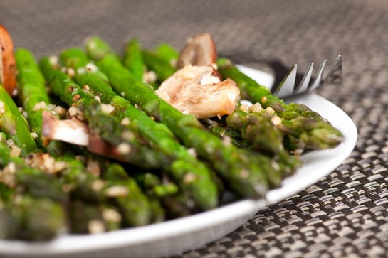 Asparagus Crimini Mushroom Salad