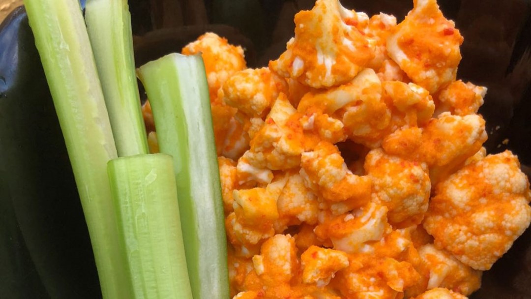 Buffalo Cauliflower Bites (Raw Vegan)